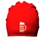 Хлопковая шапка Don`t  Worry, Beer Happy